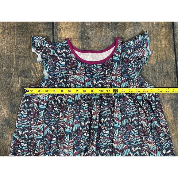 Merce & Me Girls Size 12 Feather Print Pearl Knit Dress! - Picture 4 of 8